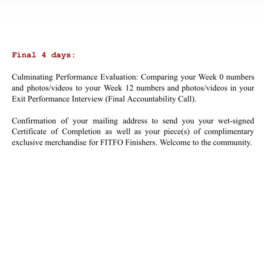 12-Week Training System